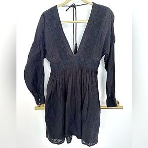 Free People, Black Lace Mini Dress, women’s Small, S